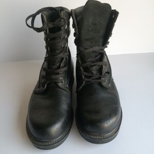 Vintage Men's Black Lace-Up Work Boots